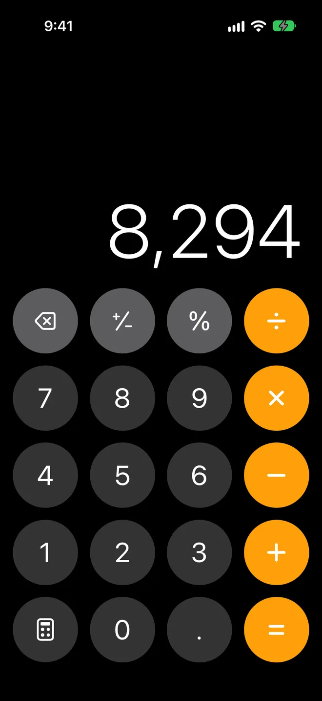 The calculator disguise: a working calculator in place of the journal, with a secret code typed in